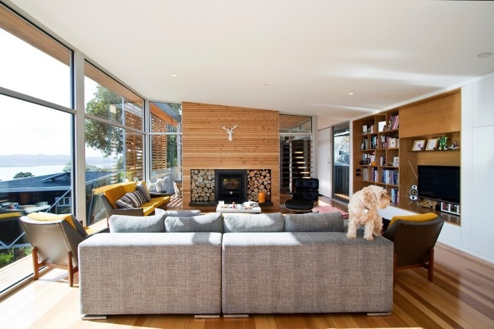 Wood house with single level #interiordesign