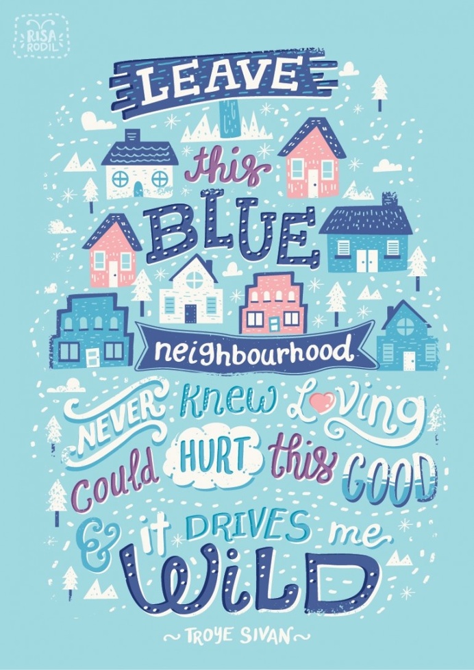 Blue Neighbourhood Lyric Posters