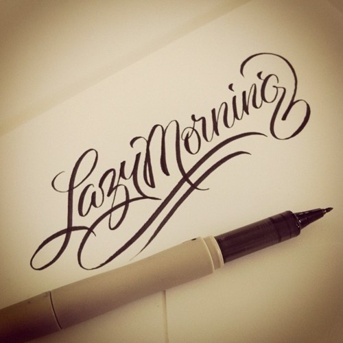 Typeverything.com Lazy Morning, warm up lettering by Matthew Tapia #lettering #sript