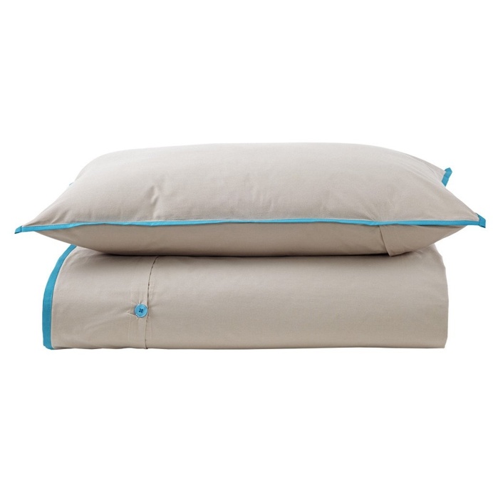 Jane Barrington 260TC Quilt Cover Set- Single, Taupe and Emerald