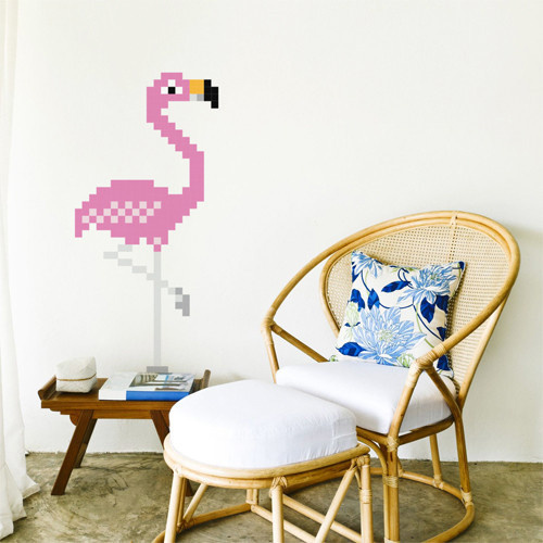 Puxxle · Flamingo #flamingo #puxxle #pink #decor #puzzle #pixel #wall #art #animals #decoration #8bit