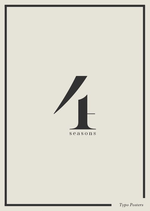Four Seasons Typographic Posters #typographic #posters #seasons