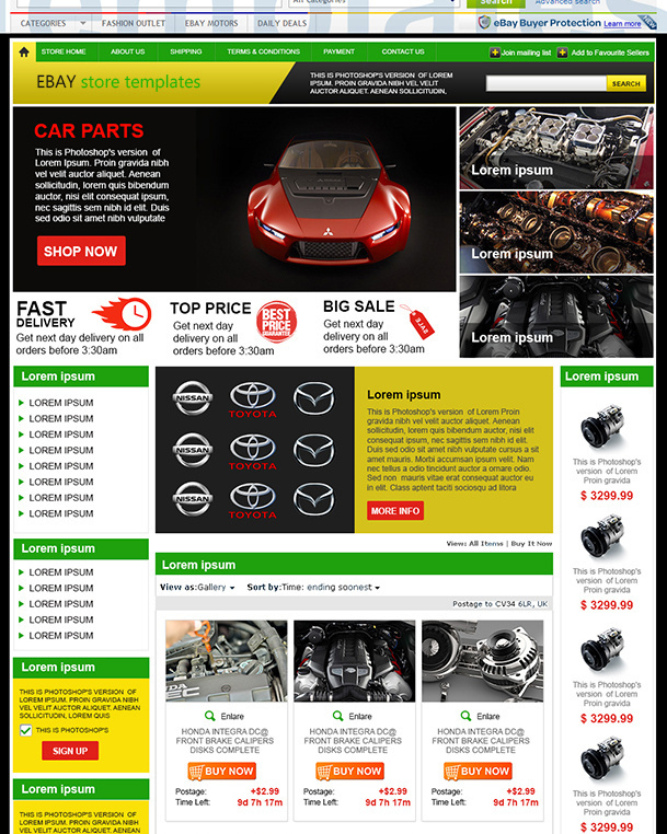 Ebay Template Design - custom-made template design witll help make your store stand out from hundreds of others, thus resulting im more visi #template #ebay #design