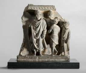 Fine stone relief of slate, with a representation of the Buddha