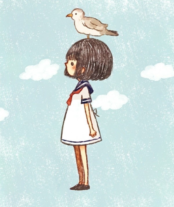 <3 #cute #illustration #girl