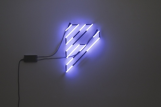 Praxis - Neon Sign on the Behance Network #justin #sign #typography #installations #type #lortie #blue #neon