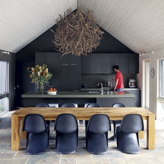 Fancy Vitra Panton Chairs #interior #panton #chairs #home #wood #vitra #chandelier #table