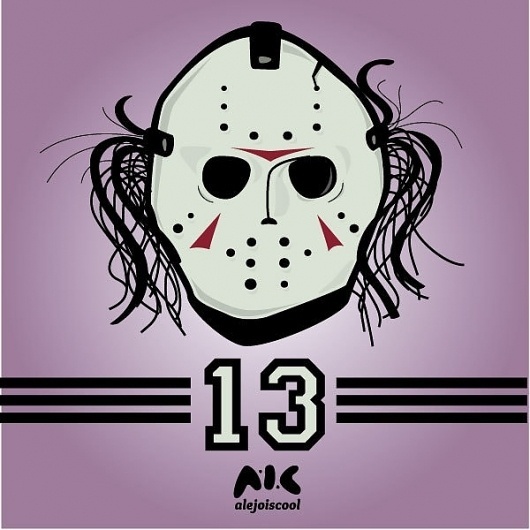 13th on the Behance Network #jason #friday #character #purple