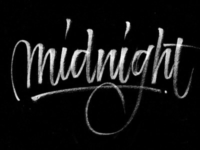Brush script of my favorite english word. White Posca brush on black canson. More letterings: www.instagram.com/medinaoscar www.Medinaos #calligraphy #caligrafia #lettering #script #lettern #midnight #design #wip #night #typeface #brush #pentel #sketch #typography