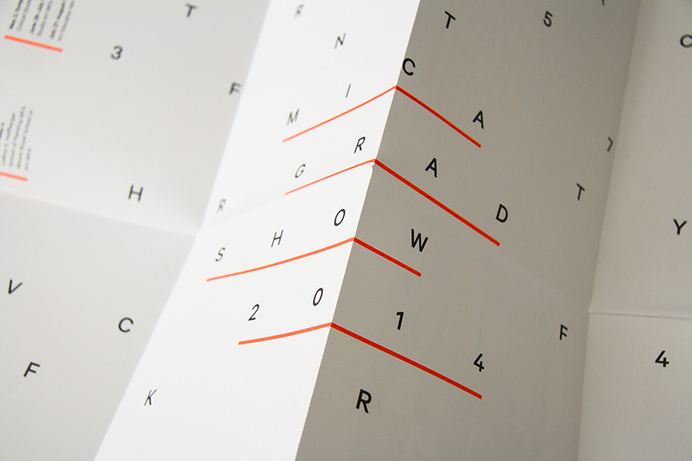 MICA Grad Show 2014 Â Â | Â Â View on Behance This year-long project pulled together content from the Maryland Institute College of Arts #catalog #neon #print #grid #layout #editorial #brochure #typography