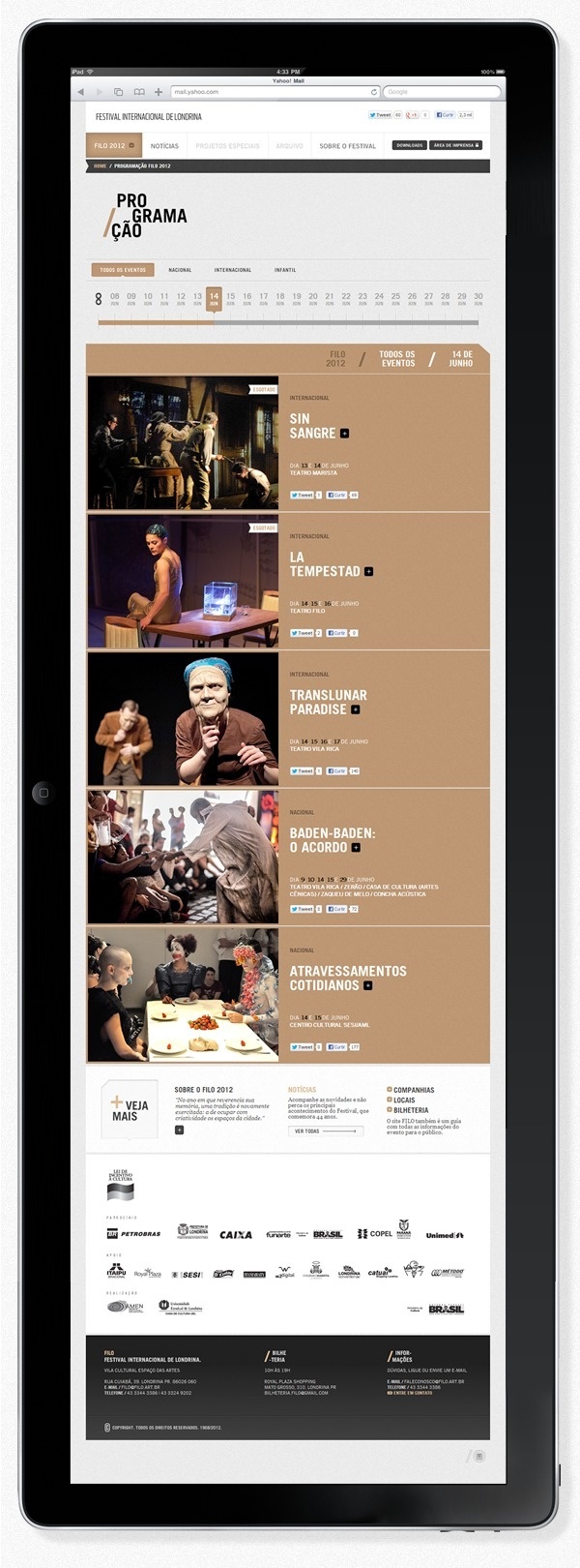 Filo Festival 2012 | Londrina #design #interface #ui #clean #web