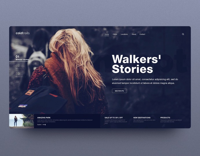 Cold Trails Theme – Inspiration template