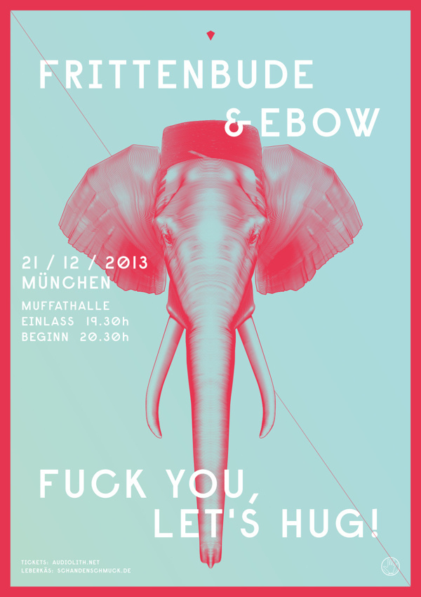 Fuck You, Let's Hug on Behance #fuck #hug #print #design #graphic #elephant #typography