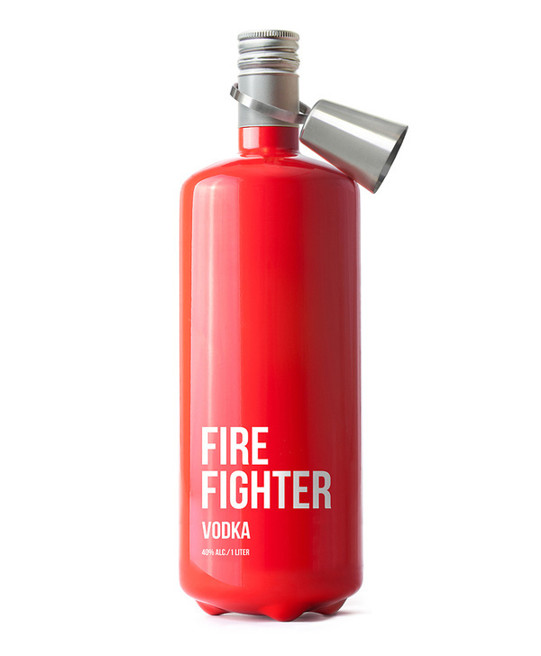 Lovely Package — Firefighter Vodka #red #bottle #packaging #fighter #fire #vodka #package