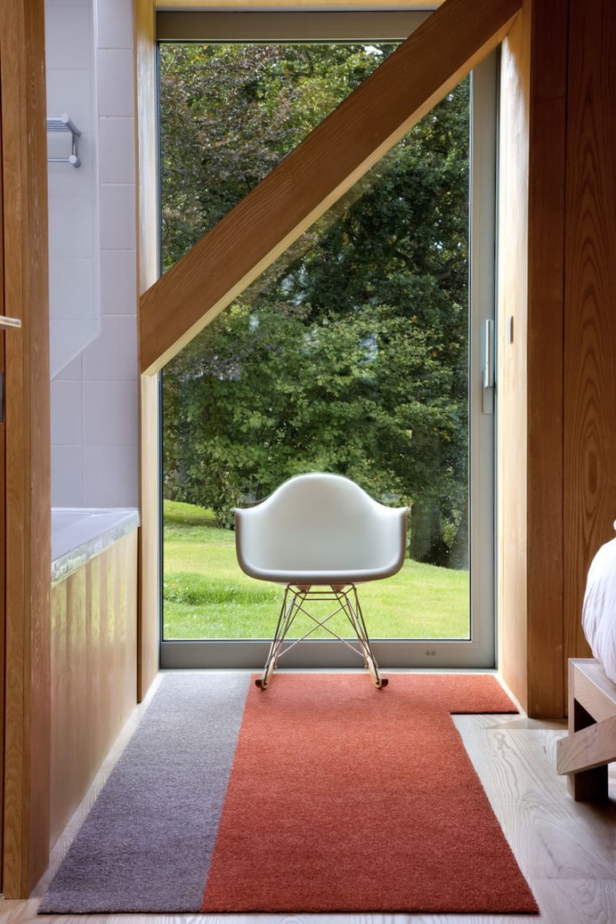 MVRDV, Mole Architects, Edmund Sumner · Balancing Barn interior by Studio Makkink & Bey #interior #barn #suffolk #architecture #wood #colorfull