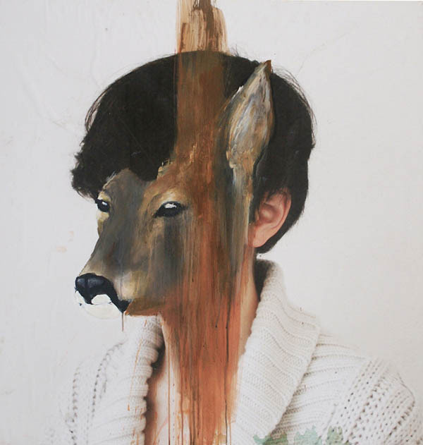 Acrylic Animal Portraits on Photos by Charlotte Caron #caron #painting #charlotte