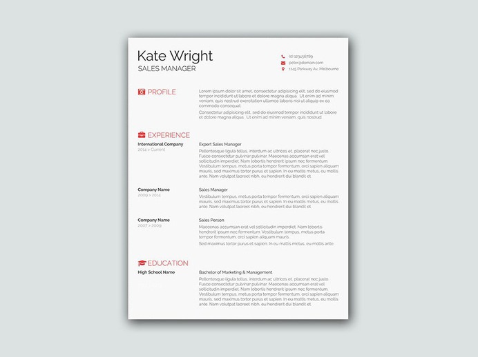 Free Smart Minimalist Resume Template for Best Impression