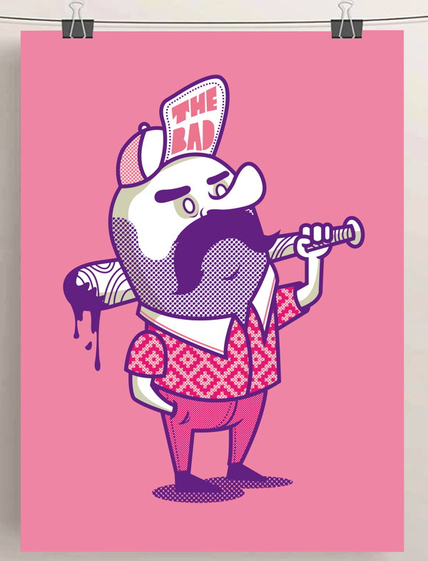 SHOW-BILL en Behance #vector #pink #illustration #vintage #poster #art #animal #bad
