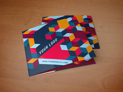 Square Cool Colorful Pattern Trifold. #inspiration #brochure #editorial #trifold #pattern #colorful #creative #template