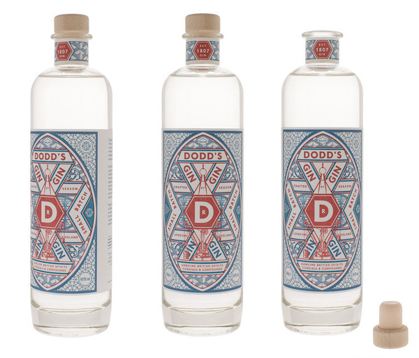 Dodds gin letterpress labels #label