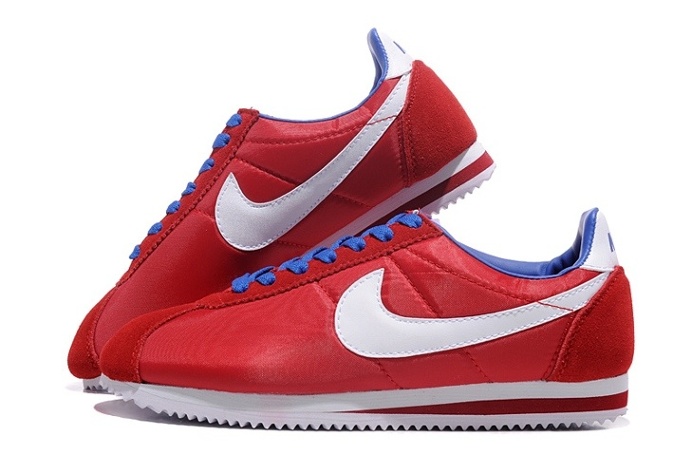 Nike Classic Cortez Nylon Womens Ocean Red White Blue