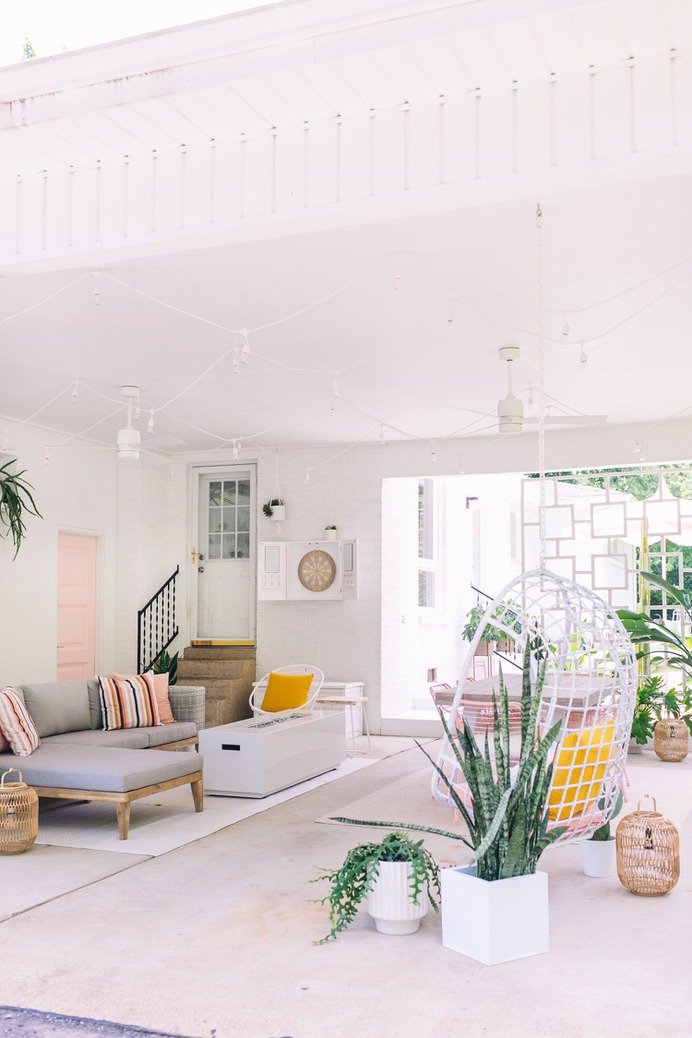 How I Turned My Carport Into An Outdoor Porch (Before + After) - A Beautiful Mess