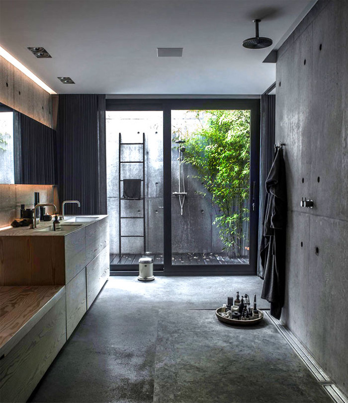 Modern Bathroom Decor with Live Plants - #bath, #interior, #decor, #plants, #greenery