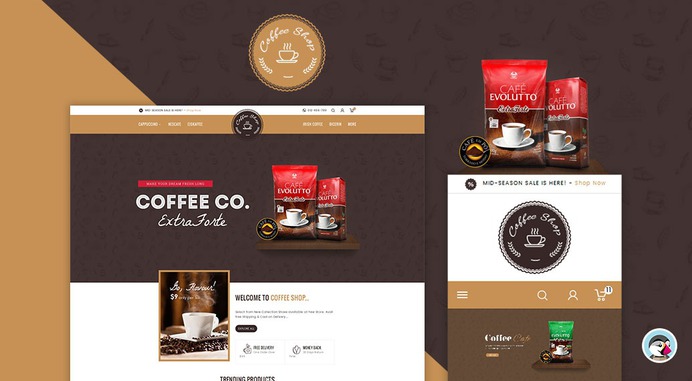 #Coffee #Cafe Shop - #Prestashop #Responsive #Theme | #TemplateTrip #eCommerce #Website #Design #Template