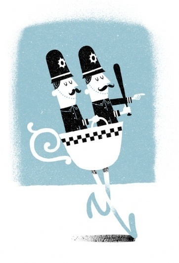 All sizes | Teacops | Flickr - Photo Sharing! #masselink #cop #leender #illustration #moustache