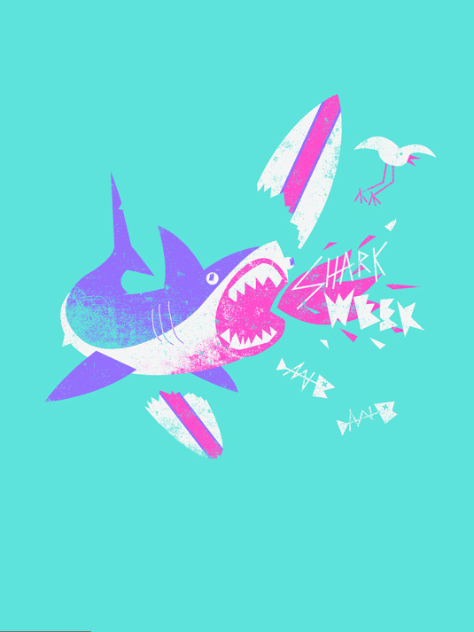 Shark Day 1, by Blake Suarez #inspiration #creative #week #design #graphic #shark #illustration