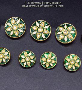Sherwani Buttons - gold diamond polki kundan meena jadau jewellery