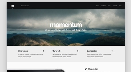 The Best Designs / Best Web Design Awards & CSS Gallery » Momentum #website #grid #minimal #typography