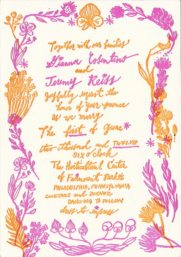 Here's an invite that breaks all the rules. #invite #wedding