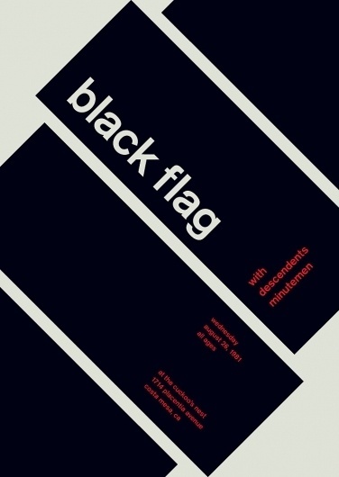 black flag at the cuckoo's nest, 1981 - swissted #print #design #graphic #poster