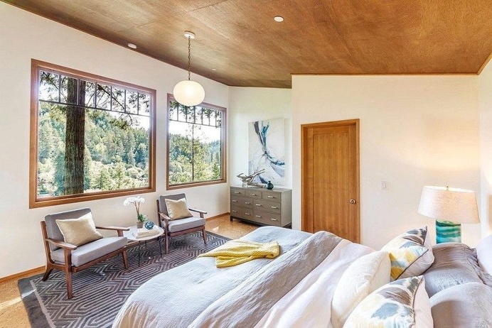 Russian River Cabin with Mid-Century Modern Design 11