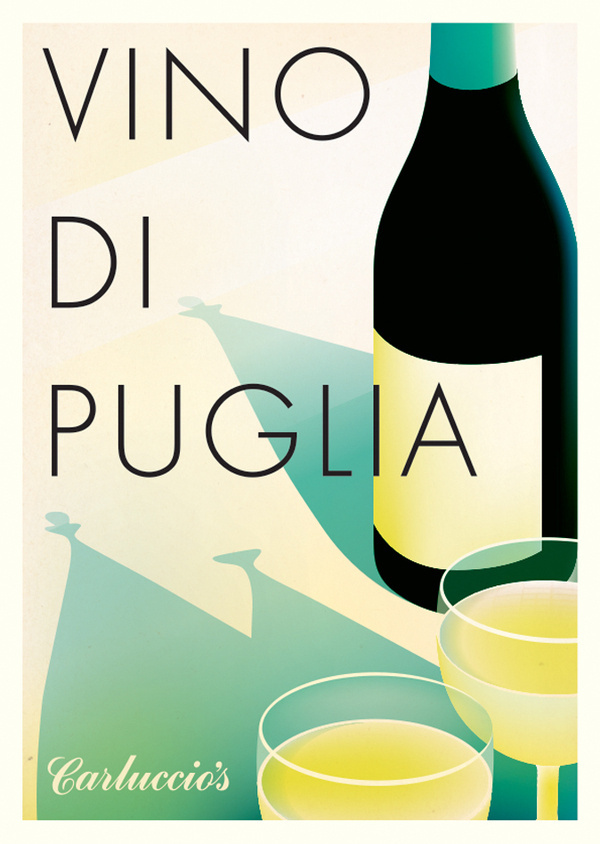 Carluccio's Puglian wine posterIrving #italy #poster