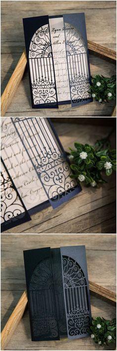Laser cut wedding invitations