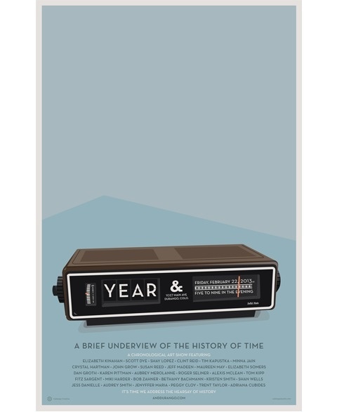Poster for "Year" show at Studio & #creative #vector #year #cabbage #studiio #poster #alarm #clock