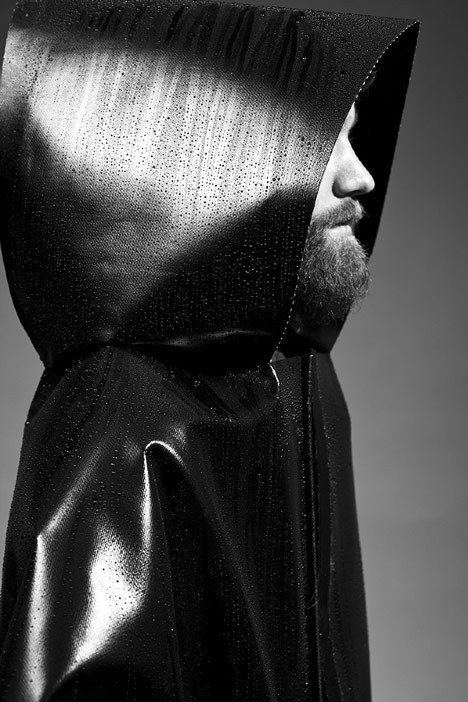 Dystopian Brutalist Outerwear by Martijn Van Strien_4 #fashion #man #black #wet