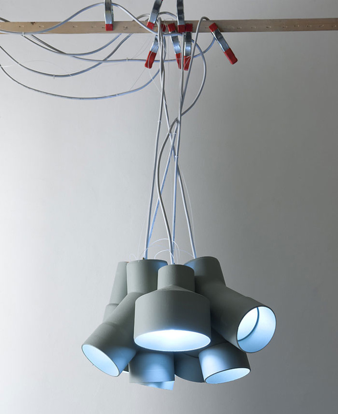 Lamps Inspired By Industrial Tubes -#lamp, #design, #lighting, #productdesign, #industrialdesign, #objects,