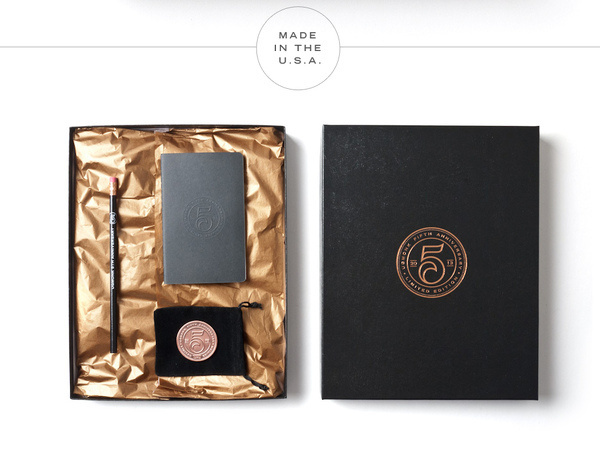 5TH ANNIVERSARY SET (LIMITED EDITION) | Ugmonk #limited #edition #apparel #branding #packaging #copper #tshirt #foil