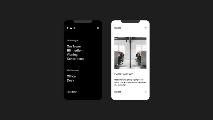 Tower - A universal language for coworking - Mindsparkle Mag Reklamekollektivet designed the identity for Tower: one of Norways hottest new coworking spaces. #logo #packaging #identity #branding #design #color #photography #graphic #design #gallery #blog #project #mindsparkle #mag #beautiful #portfolio #designer