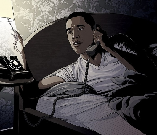 Chicago Magazine : Ghostco #illustration #ink #obama