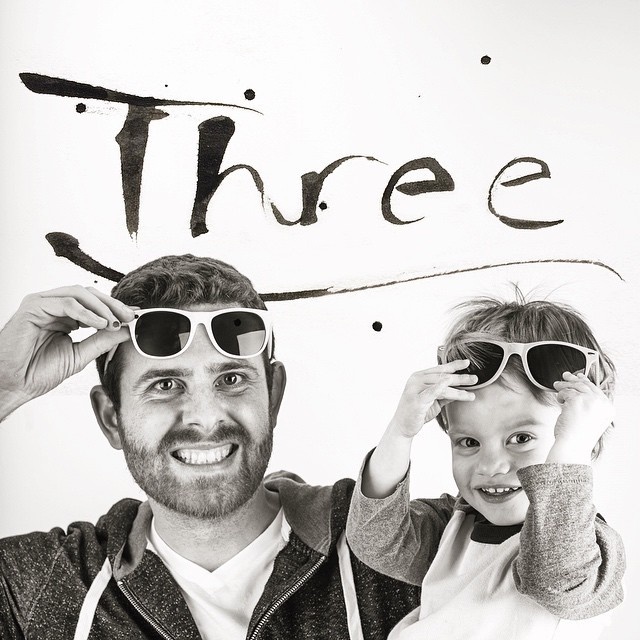 my guy is 3 wow! #illustration #handtype #handlettering #design #typography #type #toddler #sunnies