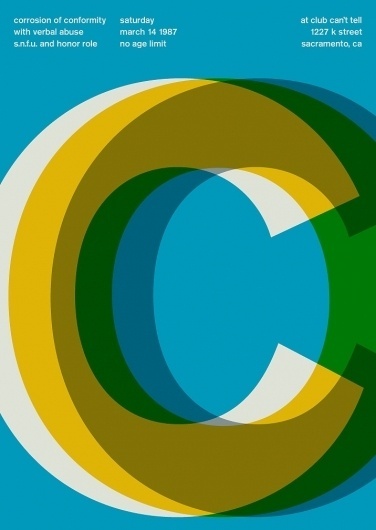 corrosion of conformity at club can't tell, 1987 - swissted #poster