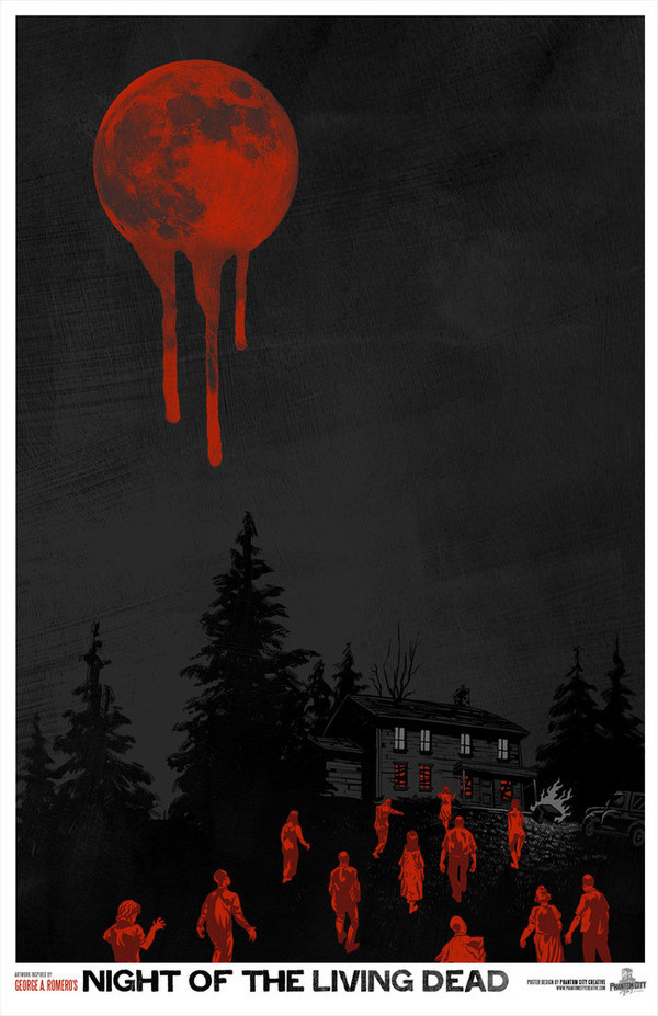 Phantom City Creative — Night of the Living Dead Limited Edition Poster #creative #phantom #city #design #of #living #the #night #illustration #poster #dead