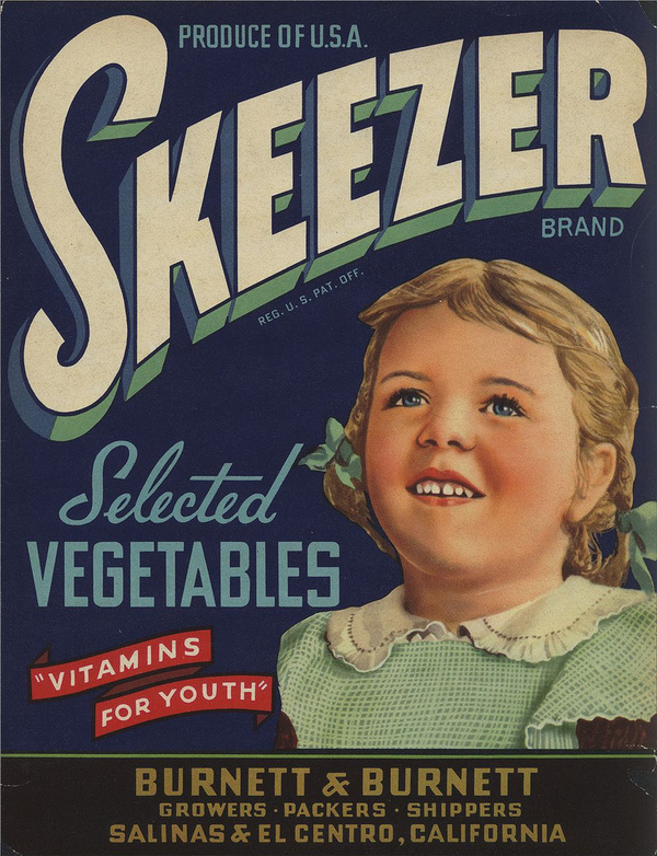 All sizes | Skeezer Selected Vegetables | Flickr Photo Sharing! #packaging #food #label #vintage #type