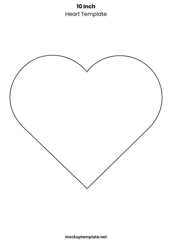 10 Inch Printable Heart Template