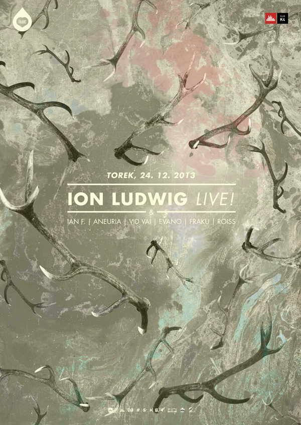 New season of Colours partys with Ion Ludwig.© Ljubo Bratina #antlers #design #christmas #poster #music #party