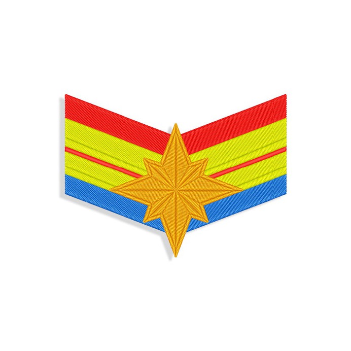 Captain Marvel Logo embroidery design